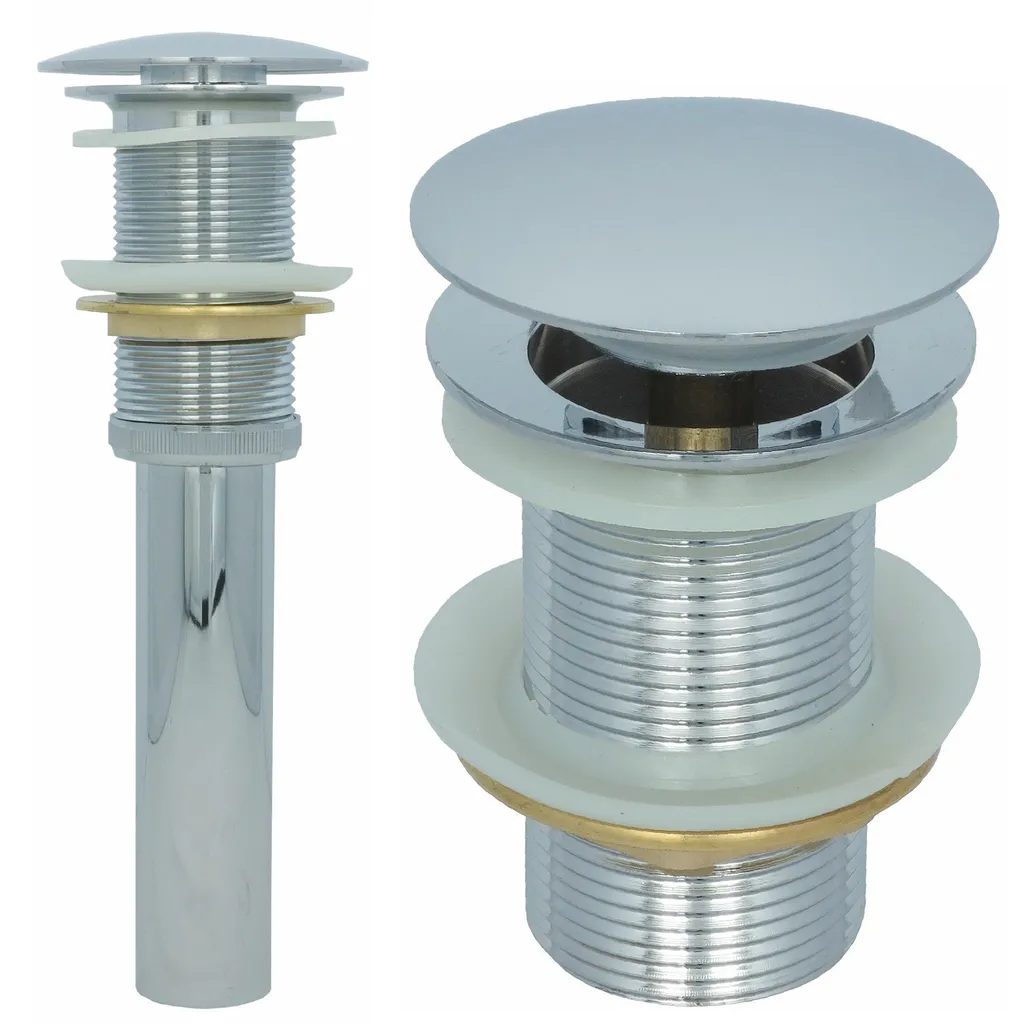 Ablaufgarnitur Waschbecken Ohne Überlauf Chrom Waschbeckenstöpsel Ablaufventil Pop Up Ventil Aus Messing 3 Ablaufgarnitur Waschbecken Ohne Überlauf Chrom Waschbeckenstöpsel Ablaufventil Pop Up Ventil Aus Messing