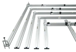 Rabo Trockenschüttungslehre 'Varia-Plus Set' 6-teilig: Je 2 Grundschienen 1,25m Und 2,50m, 1 Abziehlatte Stufenlos Verstellbar 0,77-1,20m, 1 Abziehlatte Stufenlos Verstellbar 1,50-2,50m