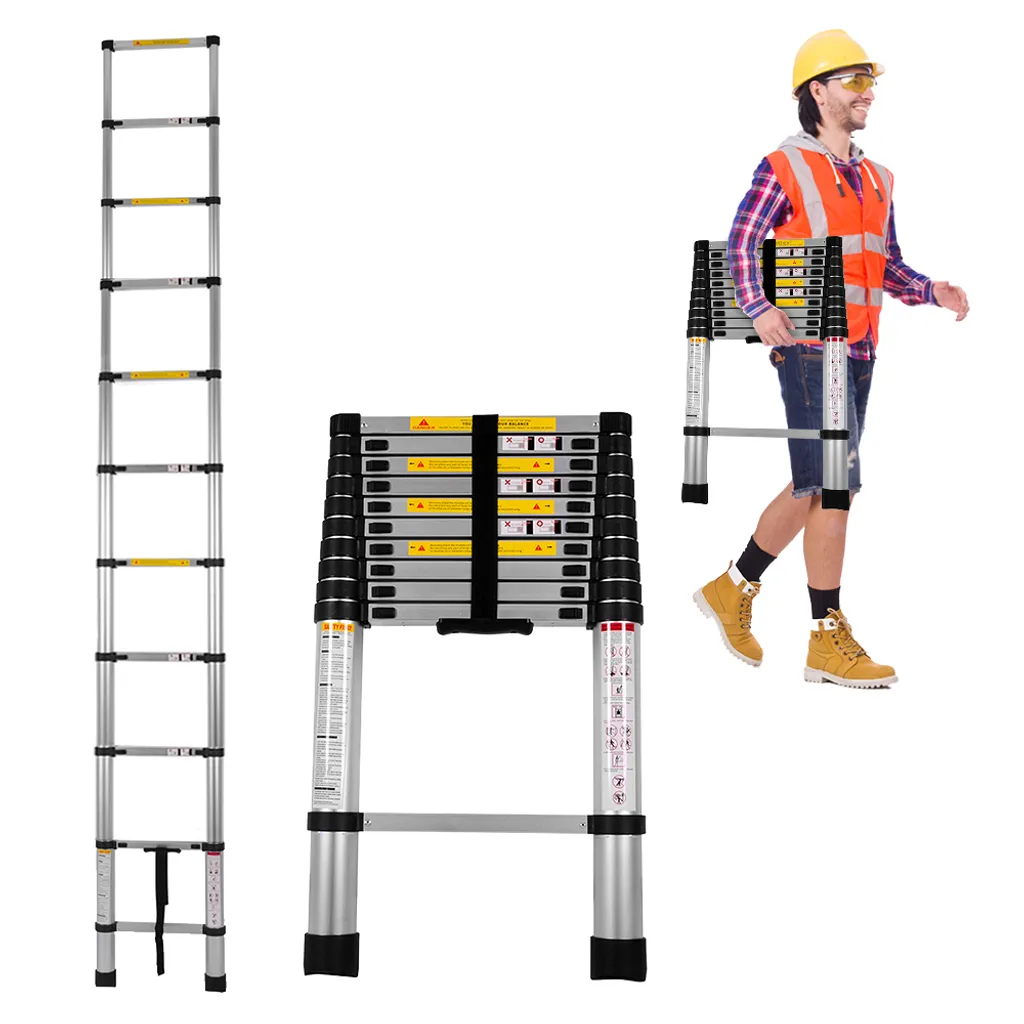 OneTwoFit 3.2M Teleskopleiter Tragbar,Ausziehleiter Aluminium, Leiter Teleskop, Aluminiumleiter Ausziehbar,Multifunktionsleiter, Maximale Belastung 150 Kg AB049 8 OneTwoFit 3.2M Teleskopleiter Tragbar,Ausziehleiter Aluminium, Leiter Teleskop, Aluminiumleiter Ausziehbar,Multifunktionsleiter, Maximale Belastung 150 Kg AB049 – Bild 6