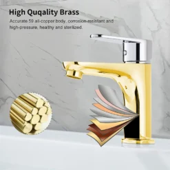 Wasserhahn Bad Waschbecken Badarmatur Mischbatterie Aus Messing Waschtischarmatur Einhandmischer Für Badezimmer, Chrom -Vidailo Verkaufe 501990b6d8d41f250f6184be2f0f3a17