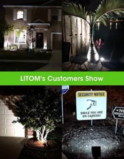 LITOM 12 LED Solar Flutlichter, IP67 Wasserdichte Wandleuchten 2-in-1 Wireless Outdoor Für Garten Auffahrt Veranda Gehweg Pool Terrasse 2er Pack -Vidailo Verkaufe 50beadd0ce075a2318fcb6bc02b7c75c