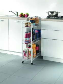 3 Etagen Allzweckwagen Etagenwagen Rollwagen Küchenwagen Rollregal Nischenregal -Vidailo Verkaufe 5226b022a6e648c3c1647f10321bf97d