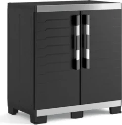 Keter Niedriger Lagerschrank Garage XL Schwarz Und Silbern 99 Cm -Vidailo Verkaufe 52377e8fe370989a21b39b50c076a39e