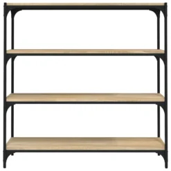 VidaXL Bš¹cherregal Sonoma-Eiche 100x33x100 Cm Holzwerkstoff Und Stahl -Vidailo Verkaufe 53bf24de5bbe86bc217eb5df667ff5d6