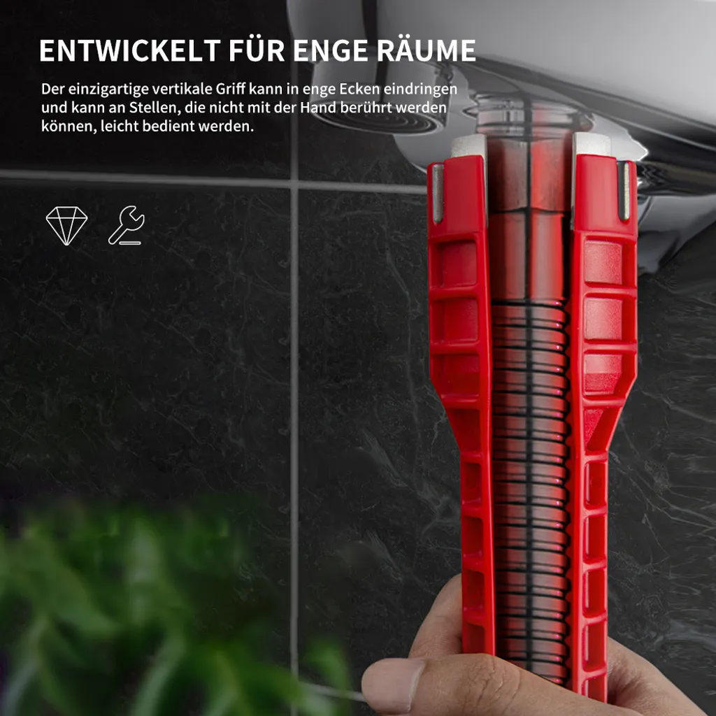 8 In 1 Spülenschlüssel Armaturenschlüssel Multifunktion Rohrschlüssel Wasserhahn Schlüssel Wasserhahn Rohrzange Werkzeug Rohrzange Spülenschlüssel Für Waschbecken 6 8 In 1 Spülenschlüssel Armaturenschlüssel Multifunktion Rohrschlüssel Wasserhahn Schlüssel Wasserhahn Rohrzange Werkzeug Rohrzange Spülenschlüssel Für Waschbecken – Bild 4