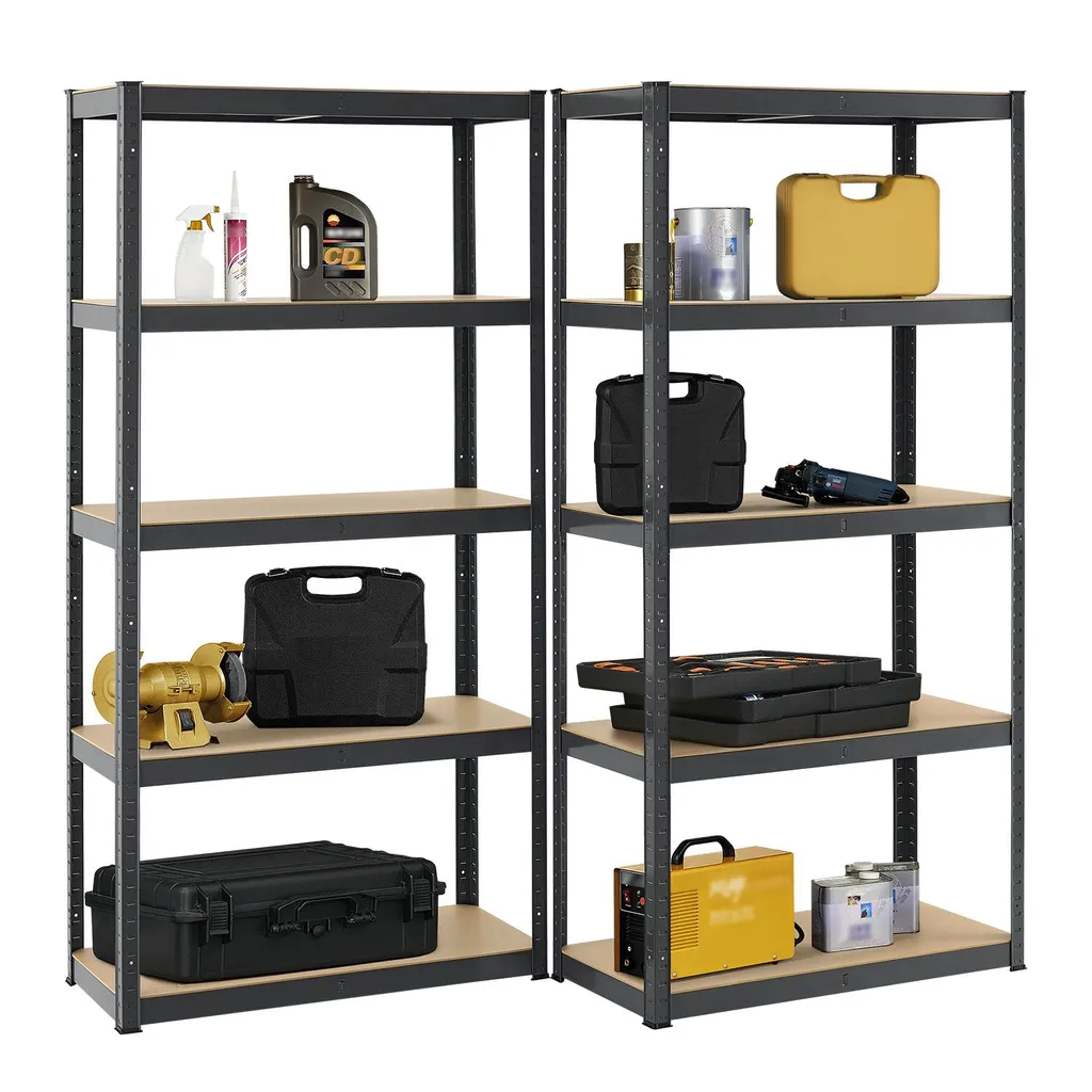 Juskys Lagerregal Basic 2er Set 180x90x40 Cm Grau – 2 Schwerlastregale Mit 10 Böden – Max. 1750 Kg - Metall Verzinkt - Regale Kellerregal Metallregal 13 Juskys Lagerregal Basic 2er Set 180x90x40 Cm Grau – 2 Schwerlastregale Mit 10 Böden – Max. 1750 Kg - Metall Verzinkt - Regale Kellerregal Metallregal – Bild 11