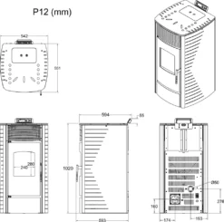 Nemaxx P12 Pelletofen Pelletkamin Pelletkaminofen 12 KW Kaminofen Heizofen Pellet Ofen Kamin Pelletheizung Heizung - Weiß - WiFi-Ready -Vidailo Verkaufe 548cc2c742651f631d7ffe082eb4a62e 1