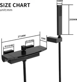 Moderne Badewannenarmatur Mit Regal Wannenarmatur Wasserfall Mit Handbrause Badewanne Armatur Duscharmatur Für Bad Schwarz Matt -Vidailo Verkaufe 55e509a9e2c90b79d6f30b9ad9b99e1c