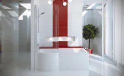 ECOLAM Duschbadewanne Set Badewanne + Glasabtrennung Duschwand Eckbadewanne I-Besco 170x70 LINKS Schürze Ablaufgarnitur Füße Silikon -Vidailo Verkaufe 56332c75fffad9dec58bb52f4ae28976