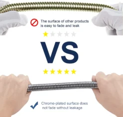 Homelody Chrom Anti-Kink Duschschlauch 1,5 M Brauseschlauch Edelstahl Duschkopfschläuche Doppelverriegelter -Vidailo Verkaufe 575b7409f38c6ccc4a59c349a7cb6362