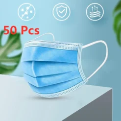 50 Stk Einweg-Kindermaske 3-Lagig Kinder Gesichtsmaske Mit Schmelzgeblasenem Tuch Mundschutz Schutzmaske