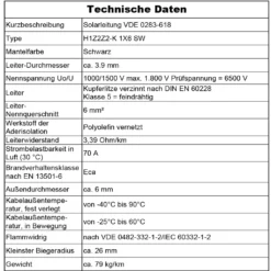 80m Solarleitung Solarkabel H1Z2Z2-K 6 Mm² Schwarz Photovoltaik Halogenfrei -Vidailo Verkaufe 58ac7e5bf3baf5d040b838467a8e0c39 1