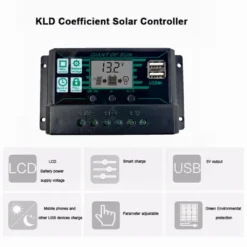 50A MPPT Solar Laderegler, Solarregler Solarpanel Controller Regulator, PWM Dual USB Photovoltaik Panel, Schwarz -Vidailo Verkaufe 59d66a5d19d955bb5c73c35df7a8ea5d