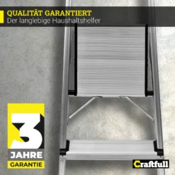 Craftfull Stehleiter CF-133B - Klappleiter - Aluminium Haushaltsleiter - Ablagefläche - Gummierte Standfüße - Mehrzweckleiter - 6 Stufen -Vidailo Verkaufe 5a1c69cd8c3aaac68d027e63a331c493 1