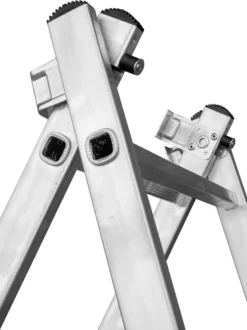 Aluminium-Multifunktionsleiter 3-teilig Gestanzt 6 Sprossen (150kg) BASIC -Vidailo Verkaufe 5a5cb3854b5ad5e853238ecd4b9bc73e