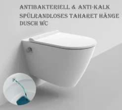 Bien ALESTA NANO Spülrandlos Hänge Wand Dusch Taharet Wc Integr. Armatur Mit Soft-Close Wc Deckel
