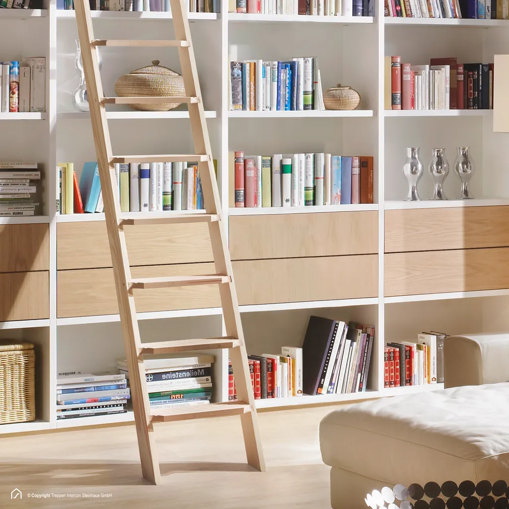 Anstellleiter Hochbettleiter Intercon Maxi Mit 7 Stufen Bis Max. 160 Cm, Mit Einhängehaken Zur Befestigung | Holzleiter | Anlegeleiter 4 Anstellleiter Hochbettleiter Intercon Maxi Mit 7 Stufen Bis Max. 160 Cm, Mit Einhängehaken Zur Befestigung | Holzleiter | Anlegeleiter – Bild 2