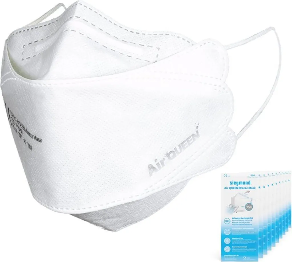 10er Siegmund Air FFP2 Mundschutz Maske CE1008 Nanofaser-Filter 6 10er Siegmund Air FFP2 Mundschutz Maske CE1008 Nanofaser-Filter – Bild 4