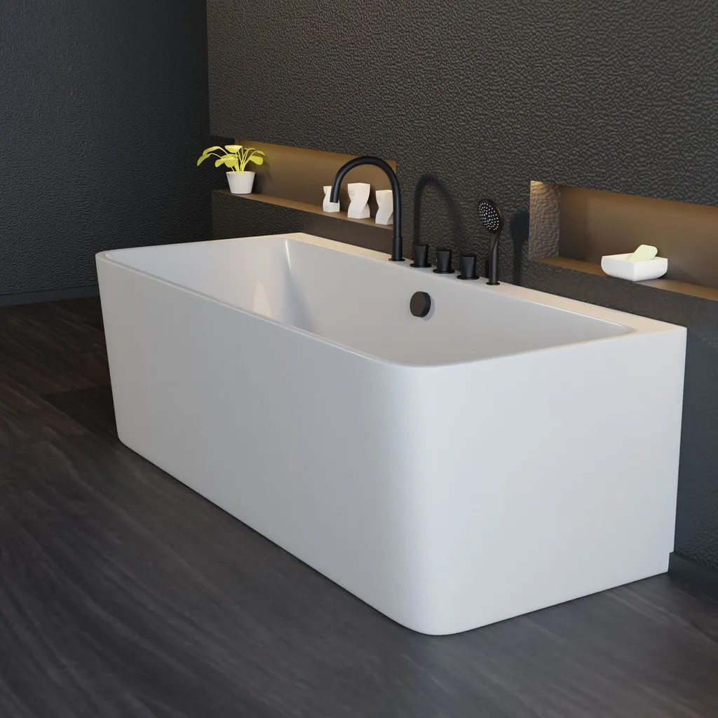 Badewanne Acrylwanne Standbadewanne 170 X 80 X 58 Cm, Sanitäracryl Saria 7 Badewanne Acrylwanne Standbadewanne 170 X 80 X 58 Cm, Sanitäracryl Saria – Bild 5