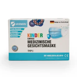 Virshields® Kindermasken Medizinisch - 3-lagig, BFE 95%, EU, DIN EN 14683, 50-2000 STK, Blau - Medizinische Masken, Mundschutz, Gesichtsmasken, Einwegmasken, Schutzmasken Für Kinder -Vidailo Verkaufe 5bc9c51e0f983461210a465c6fcf5d0d