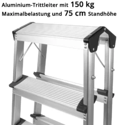 STAHLWERK Trittleiter 150 Kg Alu Leiter Klappleiter Klapptritt Mehrzweckleiter -Vidailo Verkaufe 5c35b7c1580235d9c643f69472647bab