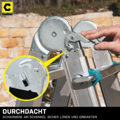 Mehrzweckleiter - Teleskopleiter CF-105A - Leiter - Multifunktionsleiter - Aluleiter - Klappleiter - 5.10 Meter (4x5 Sprossen) -Vidailo Verkaufe 5d304e68c4dd0f6f7464bf1a28536025