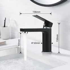 Badarmatur Schwarz Wasserhahn Bad Waschtischarmatur Mischbatterie Bad Waschbecken Armatur Für Badezimmer Einhandmischer Waschtischmischer Waschtischbatterie -Vidailo Verkaufe 5d3ae78597429b8f186db8b1b3683538