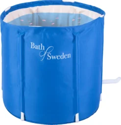 Schwänlein Mobile Faltbare Badewanne 70x65cm Blau Mit Kissen