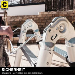 Craftfull Klappleiter CF-102B - Soft-Close-Funktion - Aluminium Klappleiter - Teleskopleiter - Tragetasche - Anlegeleiter - 2 X 1.6 Meter (Total 3.2 M) -Vidailo Verkaufe 5e861ba9d634a93be7ce93dea8df1375