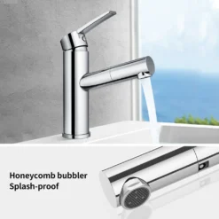 Waschtischarmatur Homelody Mischbatterie Wasserhahn Bad Ausziehbarer Waschbecken Armatur Mit Herausziehbarer, Einhebelmischer Chrom -Vidailo Verkaufe 5e9d97de1b3be1d999214a1437071f4f