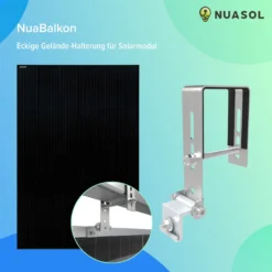 NuaSol -NuaFix Balkongelände Halterung Eckig Für 2 Solarmodule Aus Edelstahl -Vidailo Verkaufe 5f41728e5c51f8abd7480fce01e75a35