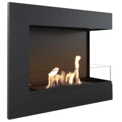 Wandkamin Bioethanol DELTA 600 Rechts Mit Verglasung