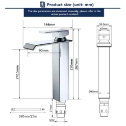 Wasserfall Wasserhahn Bad, Wasserhahn Waschbecken Für Badezimmer, Einhandmischer Waschtischarmaturen, Keramikventil, Kaltes Und Heißes Wasser Vorhanden, Verchromt, Moderner Stil (Silber) 21 Wasserfall Wasserhahn Bad, Wasserhahn Waschbecken Für Badezimmer, Einhandmischer Waschtischarmaturen, Keramikventil, Kaltes Und Heißes Wasser Vorhanden, Verchromt, Moderner Stil (Silber) -Vidailo Verkaufe 605d06adc889b10b44d406d0e470ef52