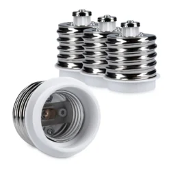 Kwmobile 4x Lampensockel Adapter Konverter - E40 Fassung Auf E27 Sockel Lampenadapter - Lampensockeladapter Für LED Halogen Energiespar Lampen