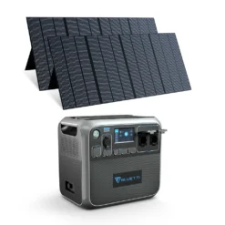 BLUETTI 2000W AC200P Tragbarer Stromgenerator Mit 2 X PV350 Solaranlagen Solarpanel, 2000Wh LiFePO4 Solar Generator Unit 350W Solarmodul Für Notstromversorgung Camping, Wohnwagen, Stromausfall