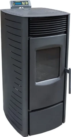 Nemaxx P9 Pelletofen Pelletkamin Pelletkaminofen 9 KW Kaminofen Heizofen Pellet Ofen Kamin Pelletheizung Heizung Heizgerät Kaminheizung Pellets - Schwarz - WiFi-Ready
