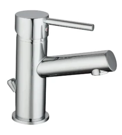 SCHÜTTE LAURANA Waschtischarmatur Mit Zugstange, Wasserhahn Bad Mit Ablaufgarnitur Waschbecken, Mischbatterie Waschbecken Chrom