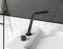 Design Waschtischarmatur Badarmatur XELO-Flex 260 - Hoher Auslauf - Farbe Wählbar, Farbe:Schwarz Matt -Vidailo Verkaufe 647fe51b0c28786cc3c9fe2539ecce2c