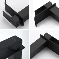 2x Badarmatur Schwarz Waschbecken Armatur Wasserfall Mischbatterie Waschtischarmatur Einhandmischer Schwarzer Wasserhahn Für Badzimmer Hoch -Vidailo Verkaufe 6491c2962da33f20e37ae351eb6372f2