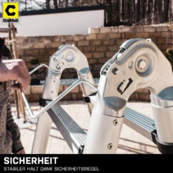 Craftfull ALU LEITER - Teleskopleiter CF-102A - Klappleiter - Stehleiter - Multi Mehrzweckleiter - (2 X 2.5 Meter (Total 5 Meter) -Vidailo Verkaufe 65702b8cc4cd146215da72a8e09b03ff