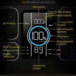 Craftfull Powerstation Adventure CP-600 Schwarz/Gelb, 595 Wh, 600 Watt, Tragbar, Lithium-Akku, Steckdose, USB -Vidailo Verkaufe 660eed342d4b9491de93937047c1a505