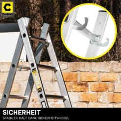 Aluminium Multigerüst Multifunktionsleiter Gerüst Stehleiter Bockleiter Leiter (1.68 Meter 6 Sprossen) -Vidailo Verkaufe 675a329f6c91fb473e157e5e7cb4626e