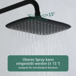 Duschsystem Mit Thermostat Duscharmatur Schwarz Regendusche Duschset Dusche Inkl. Regal Verstellbarer Duschstange Duschset Edelstahl -Vidailo Verkaufe 6767d8f618217116013370b0b8be3fb6