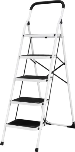 Craftfull Klapptritt CF-132A, Aluminium-Trittleiter 5 Stufen Klappbar -Vidailo Verkaufe 67aa36fc6753f67191106dc95c13f33e