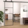 VidaXL Schiebetür Aluminium Und ESG Glas 76x205 Cm Schwarz 1 VidaXL Schiebetür Aluminium Und ESG Glas 76x205 Cm Schwarz -Vidailo Verkaufe 683981ed85589adcf071185521b3d776