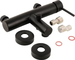 'aquaSu® Wannenarmatur In Schwarz Lago 2.0 | Badewannenarmatur Mit Umsteller | Einhebelmischer Wanne Mit Stickgriff | Keramikkartusche Mit Wassersparfunktion | Messing | Brauseanschluss 1/2 | 78386 6 -Vidailo Verkaufe 683cc11e31dd48134e3641ac552434db