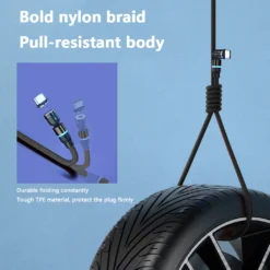 Magnetisches Ladekabel, Drehbares Magnetisches Ladekabel Mit LED, Kompatibel Mit USB-C-Typ-C-Micro-2-in-1-Ladekabel ,Black,2 Meter Noodle -Vidailo Verkaufe 690464bf3028d57c9cd8ba0ccb0aa9ae