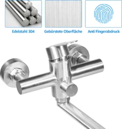 CMYBABEE Küchenarmatur Wannenarmatur Badarmatur, Wandmischbatterie, Wanneneinlauf 34 Cm Lang Mit Umstellventil, Duschbatterie, Einhebel-Brausebatterie Für Die Dusche Im Badezimmer, 304 Edelstahl 11 CMYBABEE Küchenarmatur Wannenarmatur Badarmatur, Wandmischbatterie, Wanneneinlauf 34 Cm Lang Mit Umstellventil, Duschbatterie, Einhebel-Brausebatterie Für Die Dusche Im Badezimmer, 304 Edelstahl -Vidailo Verkaufe 6955b283cffb59eba5d77d9a3c3037b6