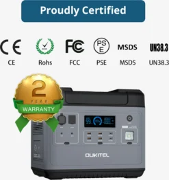 OUKITEL Tragbares Stromerzeuger P2001E, Solarspeicher Mit 2000Wh/51,2V LiFePO4 Akku Mit 2000W (4000W Peak) AC Ausgängen, Versorgt 13 Geräte Gleichzeitig, Solargenerator Mit Beleuchtung Für Outdoor Camping, Fernreisen, Heimgebrauch -Vidailo Verkaufe 6968ab6a278930ea9e8cf871122c289f