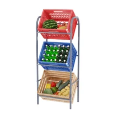 Getränkekistenregal Getränkeregal Kistenregal Metall Regal 3 Kästen TT-GK 01